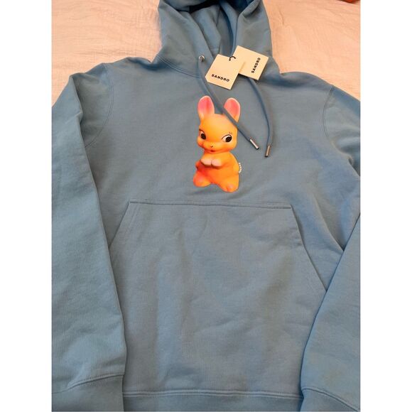 Sandro Rabbit Bunny Print Hoodie NEW NWT - Picture 5 of 9